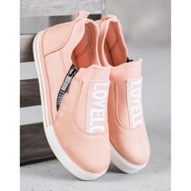 SHELOVET Zapatillas sin cordones de moda rosado 4
