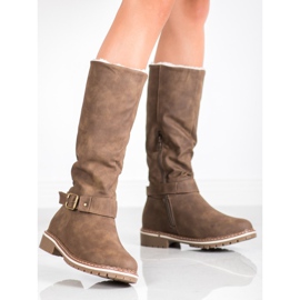 Super Me Botas con piel de oveja marrón 2