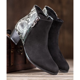 Kylie Botas negras con estampado de serpiente negro 5