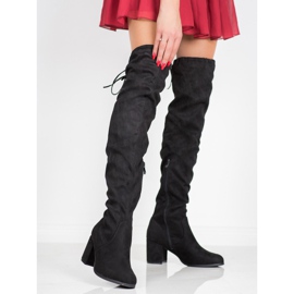 SHELOVET Botas por encima de la rodilla negro 3