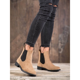 Ideal Shoes Botines Chelsea casuales marrón 5