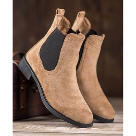 Ideal Shoes Botines Chelsea casuales marrón 3