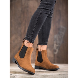 Ideal Shoes Botines Chelsea casuales marrón 4