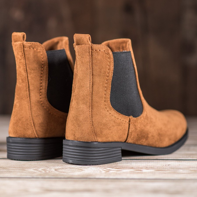 Ideal Shoes Botines Chelsea casuales marrón 1