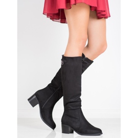 SHELOVET Botas con cinturón decorativo negro 1