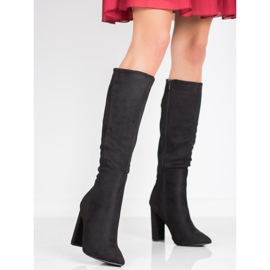 Seastar Botas de gamuza sexy negro 2