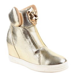 Zapatillas de cuña golden jaguar KLS-105-5 dorado 1