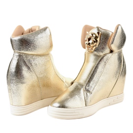 Zapatillas de cuña golden jaguar KLS-105-5 dorado 3