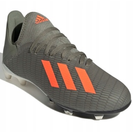Botas de fútbol adidas X 19.3 Fg Jr EF8374 gris gris 3