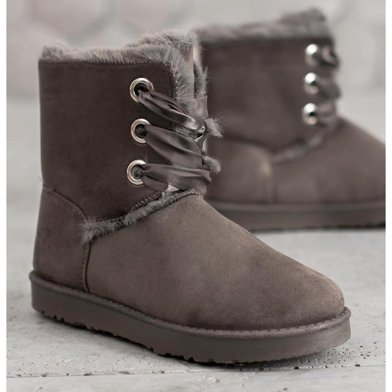 Kylie Botas de nieve atadas gris 1 Kylie Botas de nieve atadas gris 1
