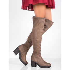 SHELOVET Botas con plataforma marrón 1