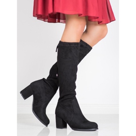 J. Star Botas de gamuza clásicas negro 2
