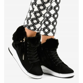 Zapatillas de mujer negras con aislamiento CN686 negro 2 Zapatillas de mujer negras con aislamiento CN686 negro 2