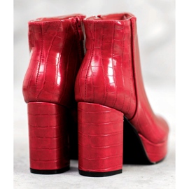 Small Swan Botas en la plataforma rojo 1