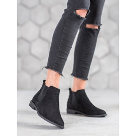 SHELOVET Botines chelsea con perlas negro 2