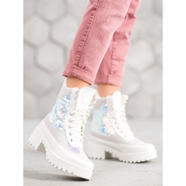 Seastar Botas en la plataforma de moda blanco 1