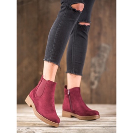 SHELOVET Botas burdeos rojo 4