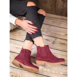 SHELOVET Botas burdeos rojo 5