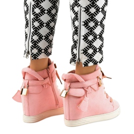 Zapatillas rosa con cuña KLS-103-10 rosado 3