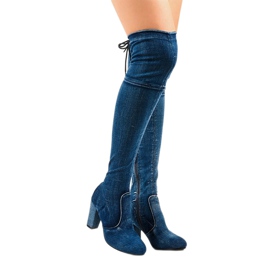 Botas de mezclilla clásicas HX15135-3B azul 1