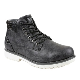 Botas de montaña negras lisas para mujer T-1712 negro 1 Botas de montaña negras lisas para mujer T-1712 negro 1