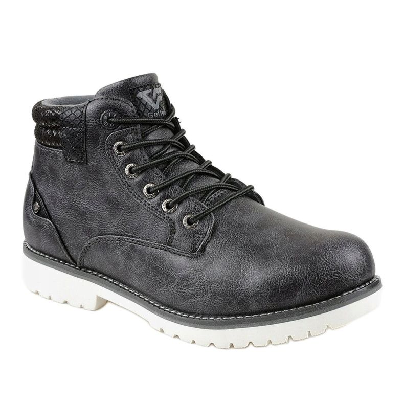 Botas de montaña negras lisas para mujer T-1712 negro 1 Botas de montaña negras lisas para mujer T-1712 negro 1