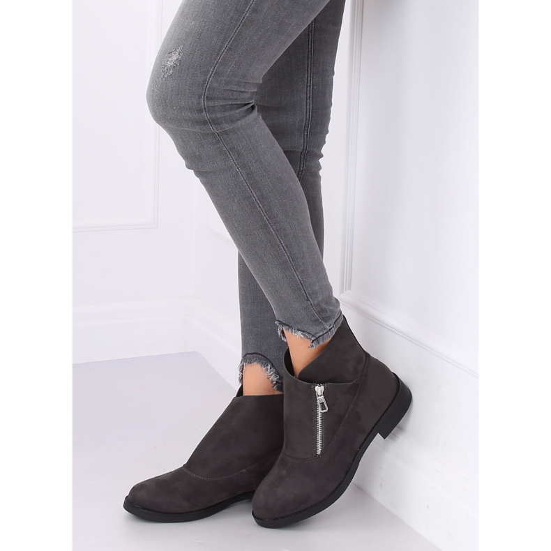 Botas grises de gamuza gris 20195 Gris 2 Botas grises de gamuza gris 20195 Gris 2