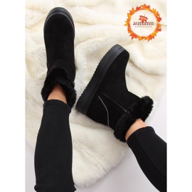 Black PP-30 Botas de nieve negras con pelo negro 1 Black PP-30 Botas de nieve negras con pelo negro 1