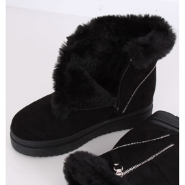 Black PP-30 Botas de nieve negras con pelo negro 2 Black PP-30 Botas de nieve negras con pelo negro 2