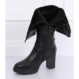 Botas negras de tacones altos con aislamiento Q600-04 Negro 4