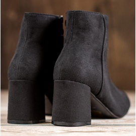 SHELOVET Botas de gamuza clásicas negro 4