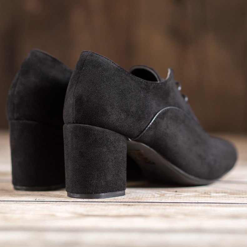 SHELOVET Bombas con cordones negro 1 SHELOVET Bombas con cordones negro 1