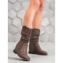 Super Mode Botas de vaquero clásicas caqui verde 3