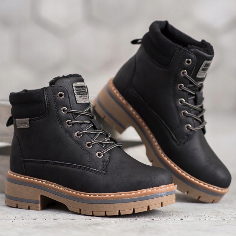 Arrigo Bello Botas de montaña cálidas negro 2