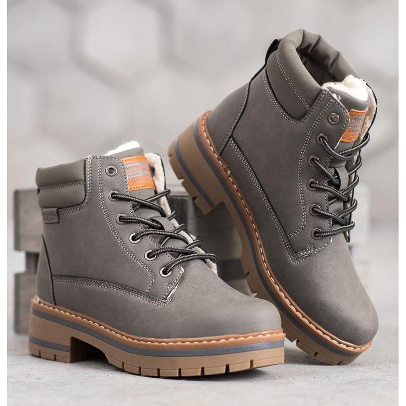 Arrigo Bello Botas de montaña cálidas gris 1