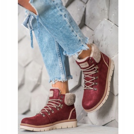 McKey Tramperos de gamuza rojo 4