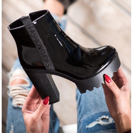 Seastar Botas de moda lacadas negro 6