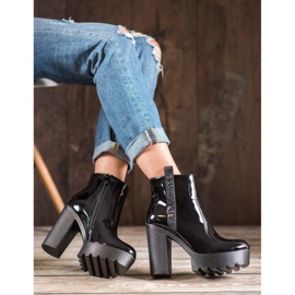 Seastar Botas de moda lacadas negro 5