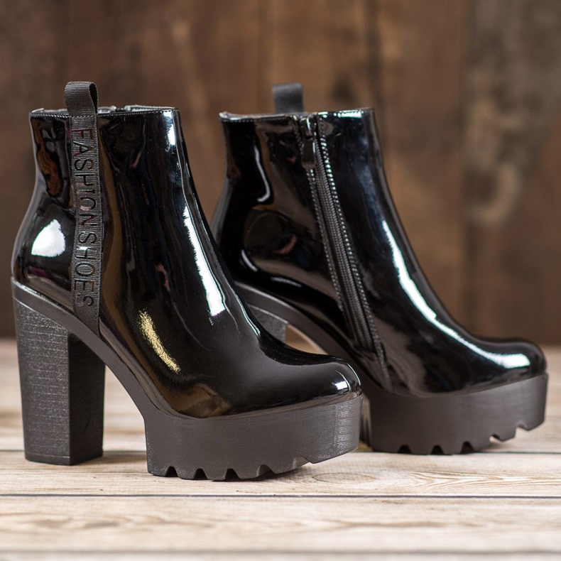 Seastar Botas de moda lacadas negro 2 Seastar Botas de moda lacadas negro 2