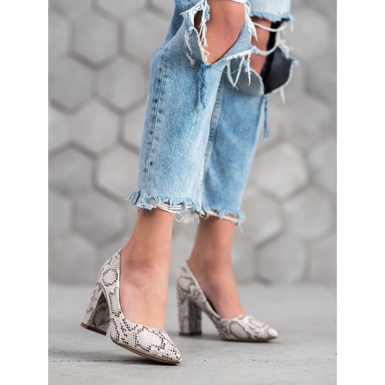 Seastar Zapatos de tacón con estampado de serpiente multicolor 1 Seastar Zapatos de tacón con estampado de serpiente multicolor 1