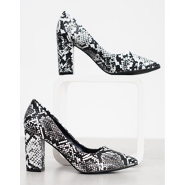 Seastar Zapatos de tacón con estampado de serpiente negro multicolor 2