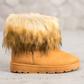 SHELOVET Camel Mukluki con piel marrón 2