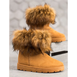 SHELOVET Camel Mukluki con piel marrón 6