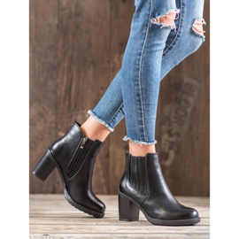 Comer Botas de cuero ecológico negro 3