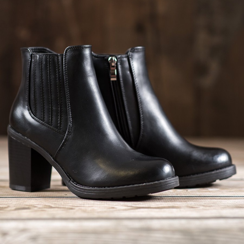 Comer Botas de cuero ecológico negro 1 Comer Botas de cuero ecológico negro 1