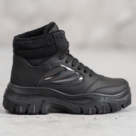 SHELOVET Botas con cordones de moda negro 1 SHELOVET Botas con cordones de moda negro 1