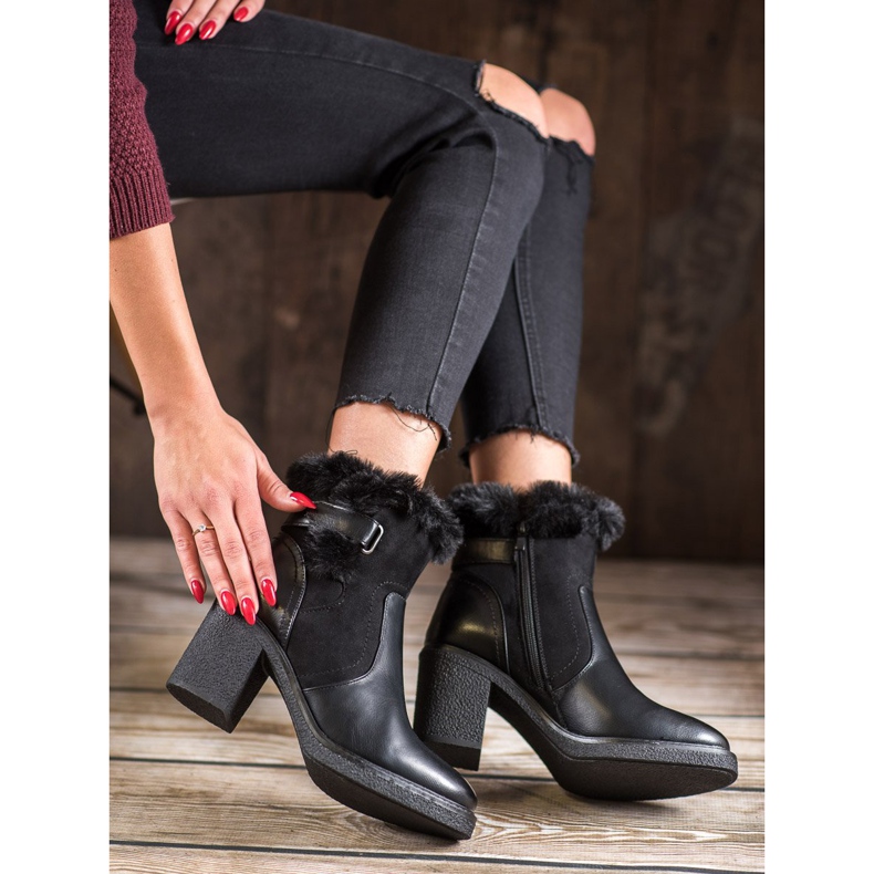 SHELOVET Botas con piel negro 1