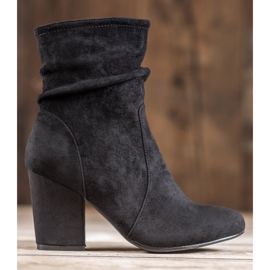 SHELOVET Botas altas de ante negro 4