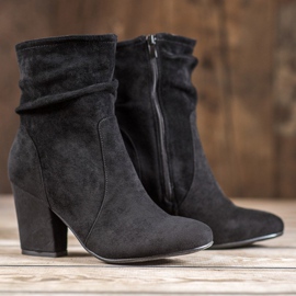SHELOVET Botas altas de ante negro 5