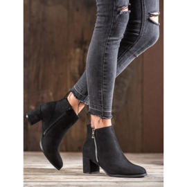 SHELOVET Botas de gamuza clásicas negro 3